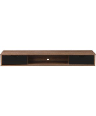 CRITERION Air Wall Mount Entertainment Unit 1800mm Dark Oak Shelf AIR1800DO