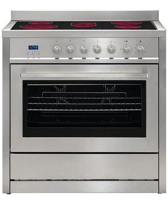 Euromaid 90cm All Electric Freestanding Cooker, Stainless Steel FC9PS