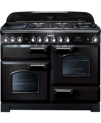 Falcon Classic Deluxe 110cm Dual Fuel Upright CookerBlack/Chrome CDL110DFBL/CH