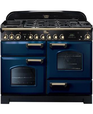 Falcon Classic Deluxe 110cm Dual Fuel Upright CookerROYAL BLUE/BRASS CDL110DFRB/BR