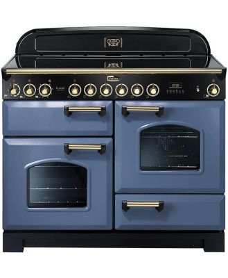 Falcon Classic Deluxe 110CM Induction Range Cooker Stone Blue/Brass CDL110EISB/BR