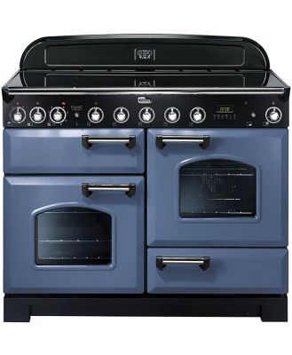 Falcon Classic Deluxe 110CM Induction Range Cooker Stone Blue/Chrome CDL110EISB/CH