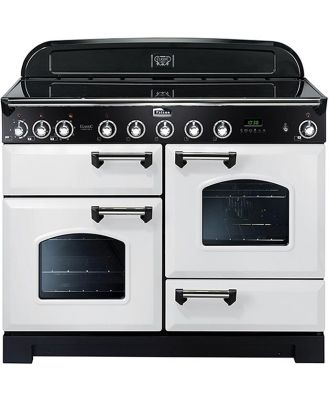 Falcon Classic Deluxe 110CM Induction Range Cooker White/Chrome CDL110EIWH/CH