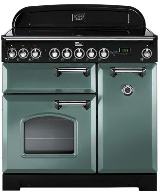 Falcon Classic Deluxe 90CM Induction Range Cooker Mineral Green/Chrome CDL90EIMG/CH