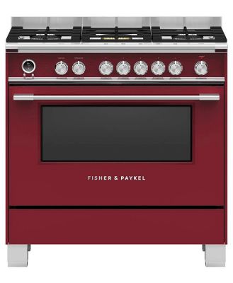Fisher & Paykel Series 9 Freestanding Cooker, Dual Fuel, 90cm, 5 Burners, Self-cleaning OR90SCG6R1