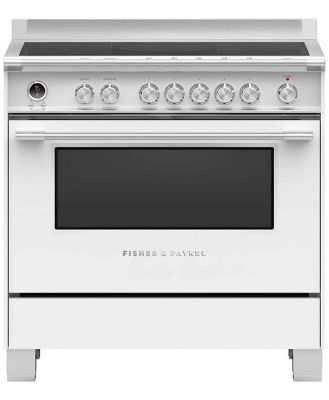 Fisher & Paykel Series 9 Freestanding Cooker, Induction, 90cm, 5 Zones with SmartZone, Self-cleaning OR90SCI6W1