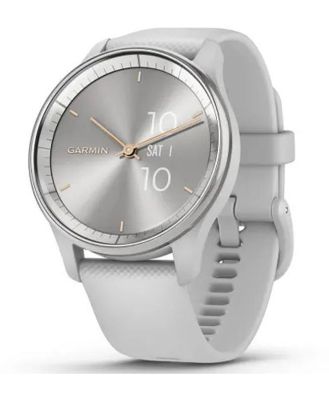 Garmin vívomove Trend Silver Stainless Steel Bezel with Mist Grey Case and Silicone Band 010-02665-03