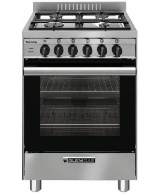 Glem Gas 53cm Dual Fuel Freestanding Cooker - Stainless Steel GB534GE