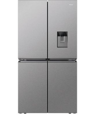 Haier Quad Door Refrigerator Freezer, 91cm, 623L, Ice & Water Satina HRF680YPS
