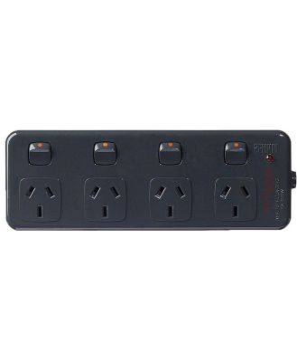 HPM 4 Outlet Surge-Protected Switched Powerboard D104PACC