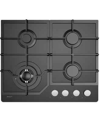 Inalto 60cm Gas on Glass Cooktop with Wok Burner ICGG604W