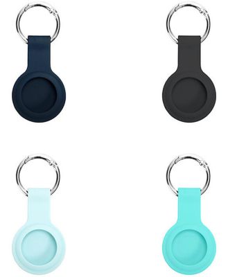 Laser 4-Pack Silicone Key Ring Holder for Apple AirTag AO-AT4P2-385