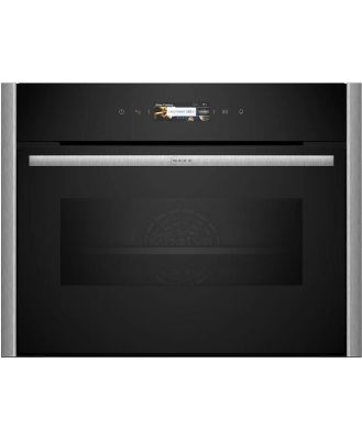 Neff Compact Oven with Microwave with Metallic Silver Side Trims / Handle C29MR21Y0B-MS