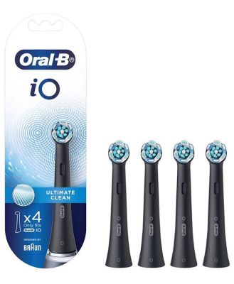 Oral-B IO Clean Brush Heads Black 4 Pack IOHEADSBLACK4