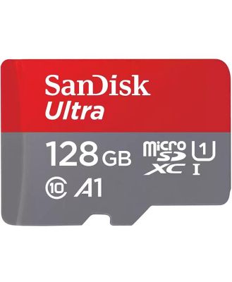 Sandisk 128GB Ultra microSDXC Card + SD Adapter, Class 10 SQUAB128GGN6MA