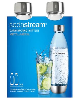 Sodastream Fuse 1L BottlesTwin PackMetal 1741290610
