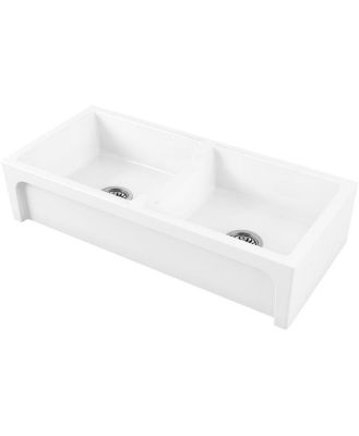 Turner Hastings Patri 100x47 Fireclay Double Bowl Butler Sink PA100FS