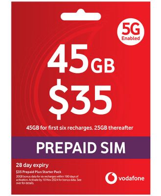 Vodafone $35 Prepaid Eco SIM Starter Pack SIM100097