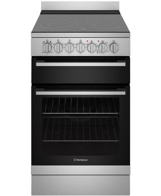 Westinghouse 54cm freestanding electric oven and ceramic cooktop, stainless steel WFE542SCB