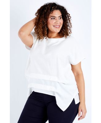 Clarity By Threadz Pleat Front Blouse