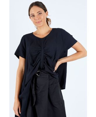 Clarity By Threadz Ruched Front Top