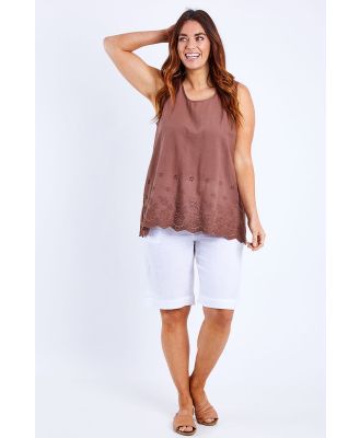 Cordelia St Embroidered Shell Tank