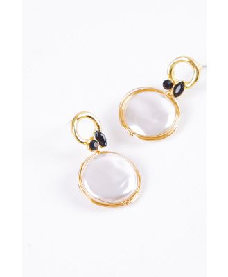 Eb & Ive Luxe Drop Pearl Earring