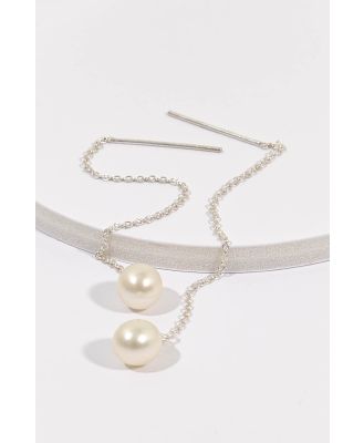 Lush Designs Drop Pull Pearl Earrings