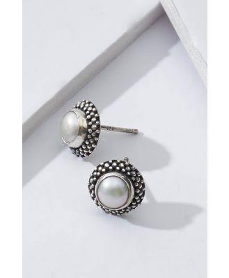 Lush Designs Pearl Vintage Stud Earrings