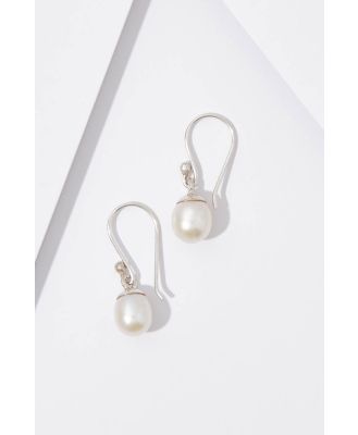 Lush Designs Single Pearl Hook Earrings