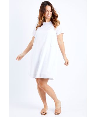 Portobello Cotton Embroidered Short Sleeve Flair Dress