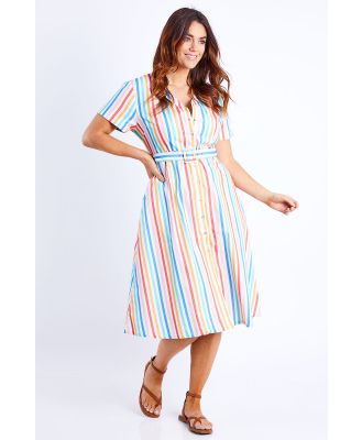 Sugarhill Brighton Cassidy Candy Stripe Midi Dress