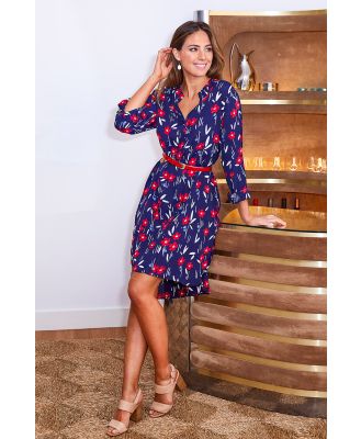 that bird label Billie Relaxed Shirt Dress Periwinkle