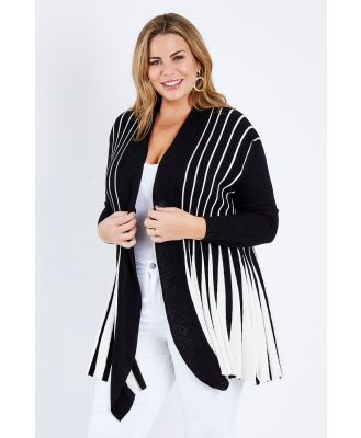 Whispers Long Line Ribbed Cardi