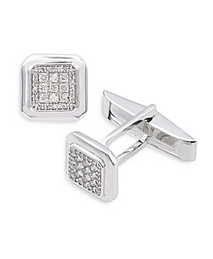 Bloomingdales Diamond Pave Cufflinks in 14K White Gold - 100% Exclusive