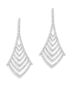 Bloomingdale's Diamond Chevron Drop Earrings in 14K White Gold, 3.50 ct. t.w. - 100% Exclusive