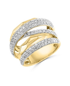 Bloomingdale's Diamond Crossover Ring in 14K Yellow Gold, 1.60 ct. t.w. - 100% Exclusive