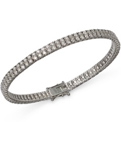 Bloomingdale's Diamond Double Row Tennis Bracelet in 14K White Gold, 5.0 ct. t.w. - 100% Exclusive