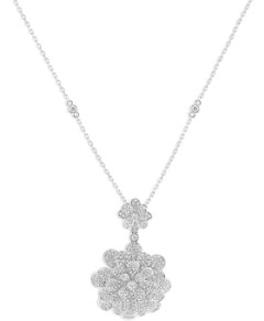 Bloomingdale's Diamond Flower Pendant Necklace in 14K White Gold, 2.80 ct. t.w. - 100% Exclusive