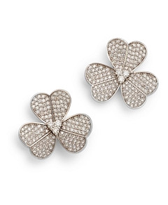 Bloomingdale's Diamond Flower Statement Earrings in 14K White Gold, 1.90 ct. t.w.