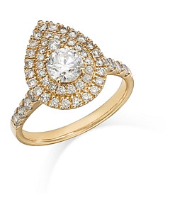 Bloomingdale's Diamond Halo Cluster Ring in 14K Yellow Gold, 1.50 ct. t.w.
