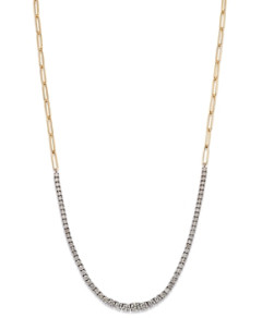 Bloomingdale's Diamond Link Collar Necklace in 14K White and Yellow Gold, 3.50 ct. t.w. - 100% Exclusive