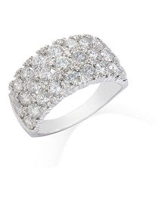 Bloomingdale's Diamond Multirow Ring in 14K White Gold, 3.5 ct. t.w.