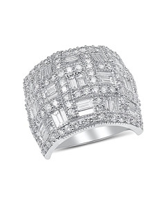 Bloomingdale's Diamond Statement Ring in 14K White Gold, 3.0 ct. t.w. - 100% Exclusive