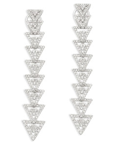 Bloomingdale's Diamond Triangle Drop Earrings in 14K White Gold, 2.50 ct. t.w.