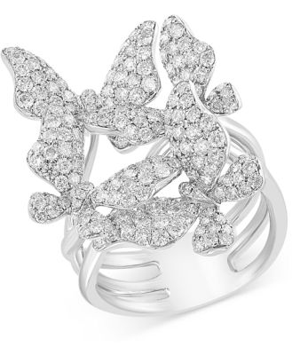 Bloomingdale's Fine Collection Diamond Butterfly Ring in 14K White Gold, 2.00 ct. t.w. - Exclusive