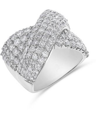 Bloomingdale's Fine Collection Diamond Crossover Ring in 14K White Gold, 4.45 ct. t. w.