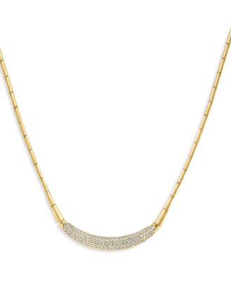 Bloomingdale's Fine Collection Diamond Curved Bar Necklace in 14K Yellow Gold, 2.60 ct. t. w. - Exclusive