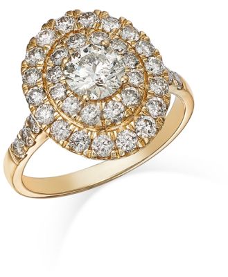 Bloomingdale's Fine Collection Diamond Double Halo Ring in 14K Yellow Gold, 2.0 ct. t. w.