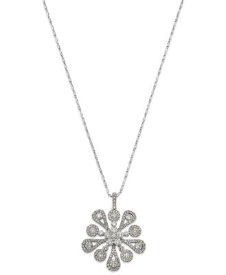 Bloomingdale's Fine Collection Diamond Flower Pendant Necklace in 14K White Gold, 2.30 ct. t. w.